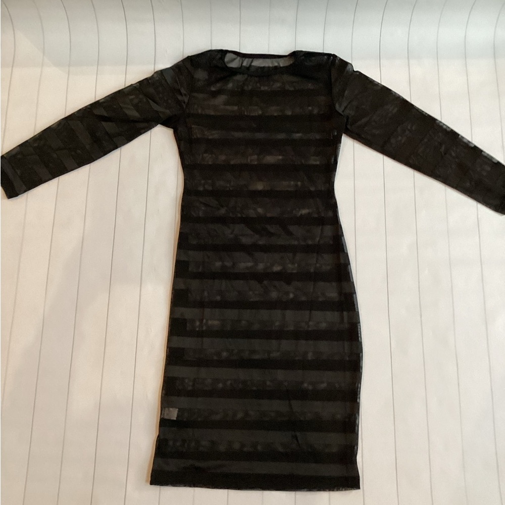 Long Sleeve Black Party Dress